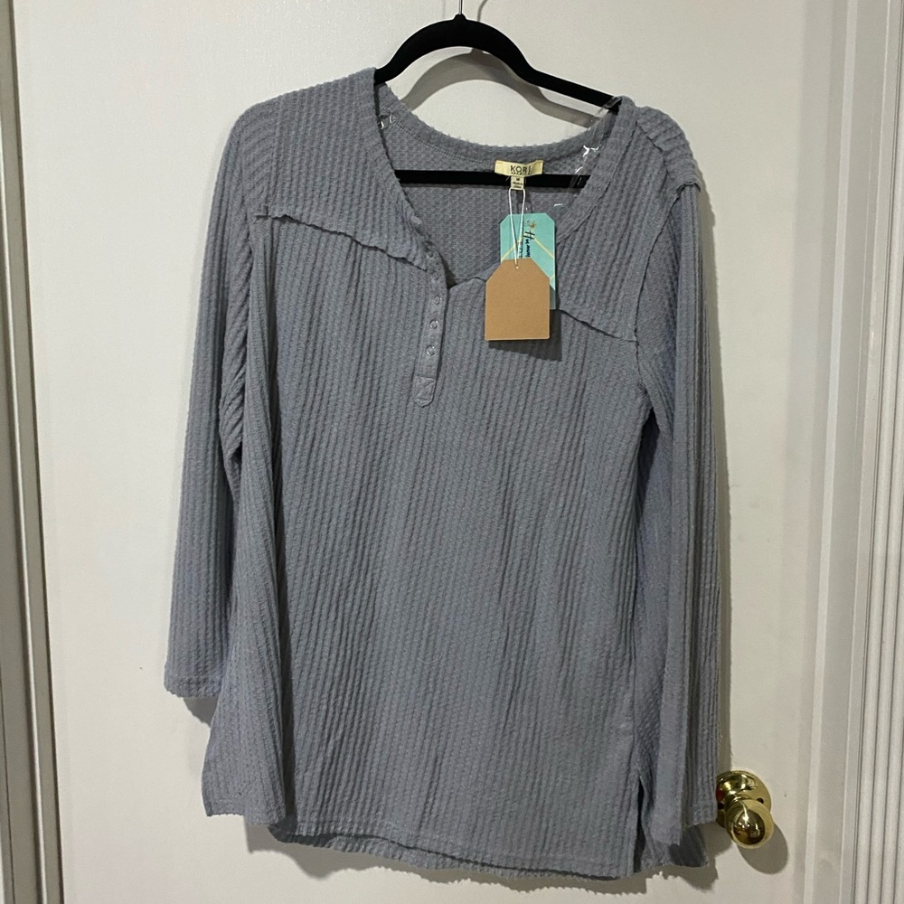 Soft long sleeve Henley